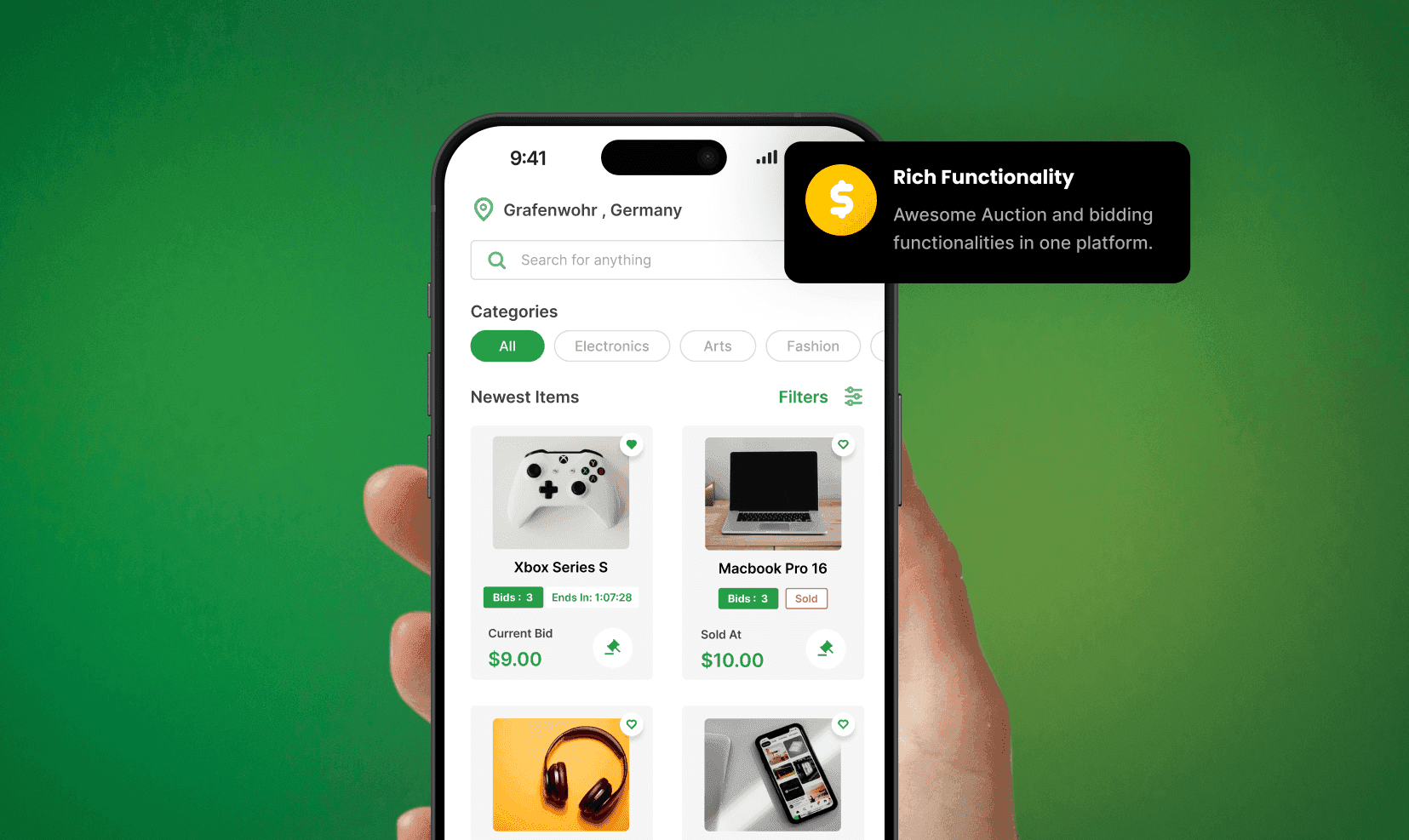 Dollar Auction live listings